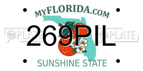 269PIL Florida License Plate