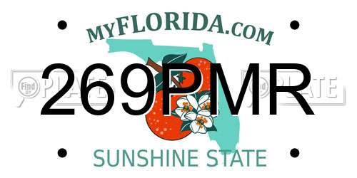 269PMR Florida License Plate
