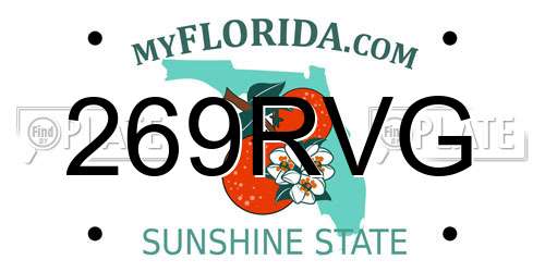 269RVG Florida License Plate