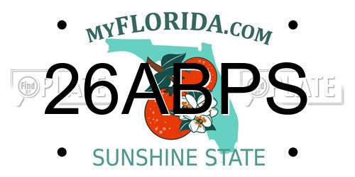 26ABPS Florida License Plate