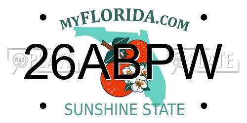 26ABPW Florida License Plate