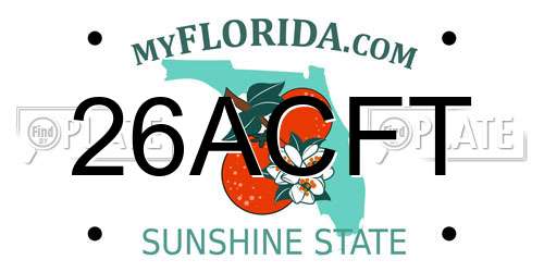 26ACFT Florida License Plate