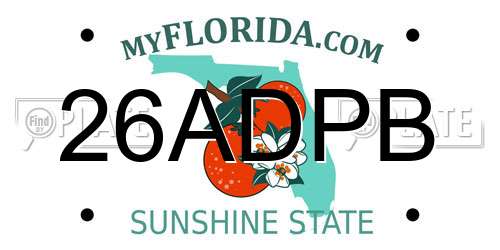 26ADPB Florida License Plate