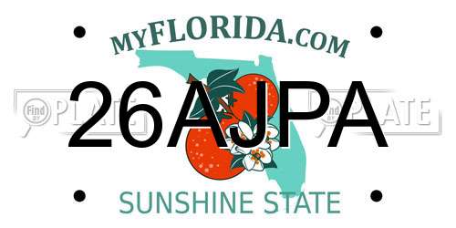 26AJPA Florida License Plate