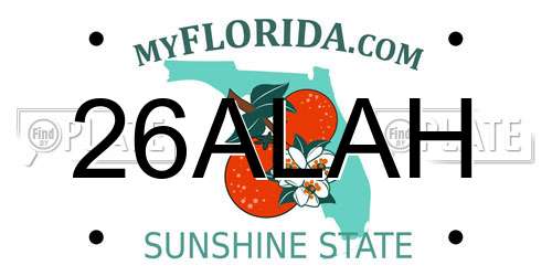 26ALAH Florida License Plate