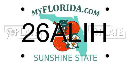 26ALIH Florida License Plate
