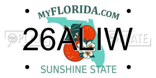 26ALIW Florida License Plate