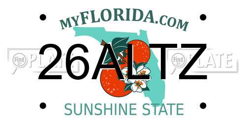 26ALTZ Florida License Plate