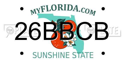 26BBCB Florida License Plate