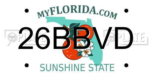 26BBVD Florida License Plate