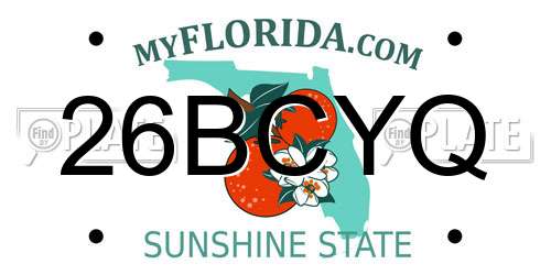 26BCYQ Florida License Plate