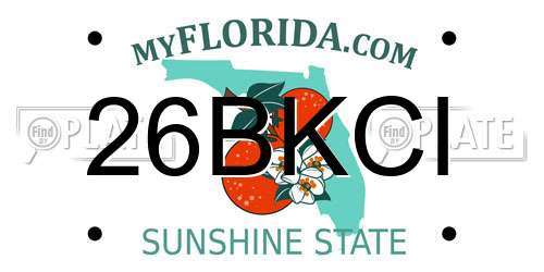 26BKCI Florida License Plate