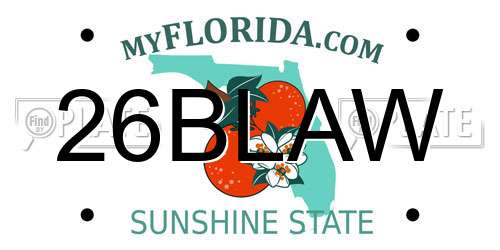 26BLAW Florida License Plate
