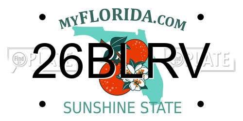 26BLRV Florida License Plate