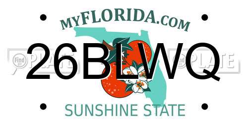 26BLWQ Florida License Plate