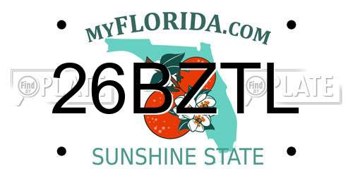 26BZTL Florida License Plate