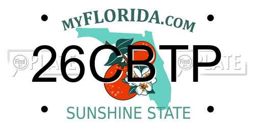 26CBTP Florida License Plate