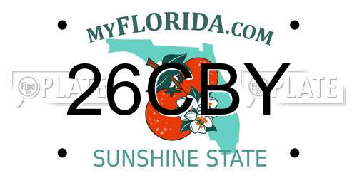 26CBY Florida License Plate