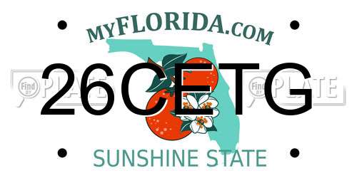 26CETG Florida License Plate