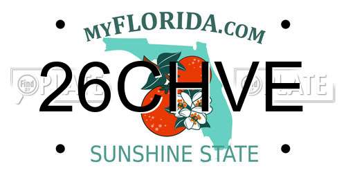 26CHVE Florida License Plate