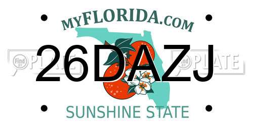 26DAZJ Florida License Plate
