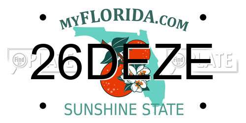 26DEZE Florida License Plate
