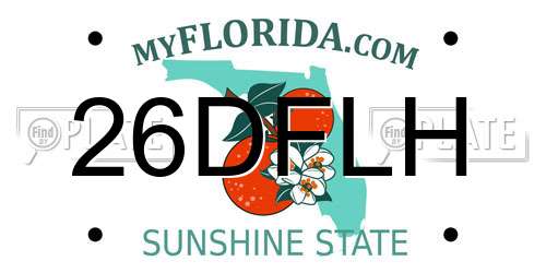 26DFLH Florida License Plate