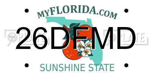 26DFMD Florida License Plate