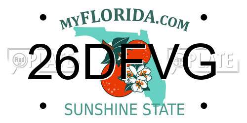 26DFVG Florida License Plate
