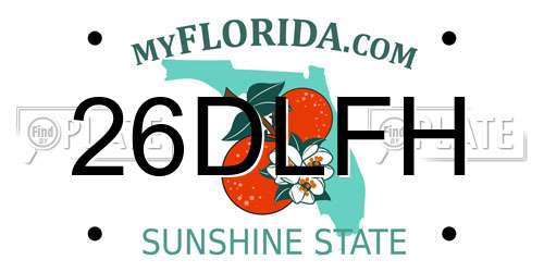 26DLFH Florida License Plate