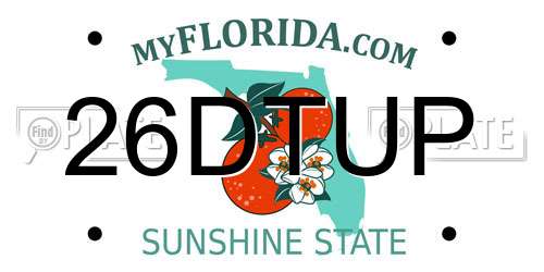 26DTUP Florida License Plate