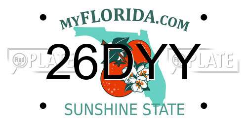 26DYY Florida License Plate