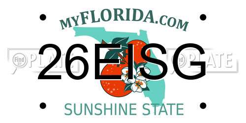26EISG Florida License Plate