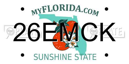 26EMCK Florida License Plate