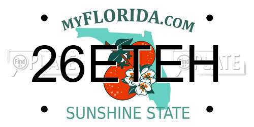 26ETEH Florida License Plate