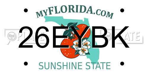 26EYBK Florida License Plate