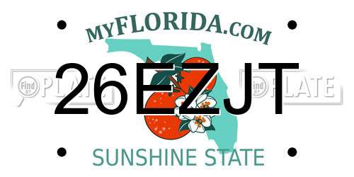 26EZJT Florida License Plate