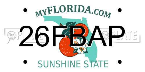 26FBAP Florida License Plate