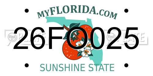 26FO025 Florida License Plate