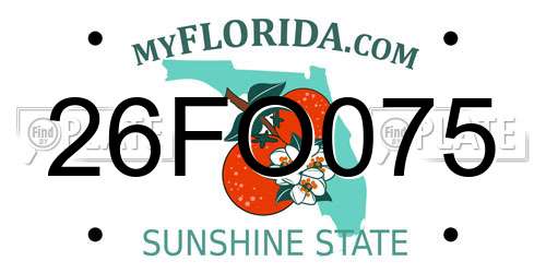 26FO075 Florida License Plate