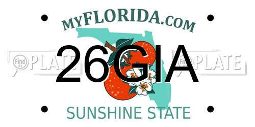 26GIA Florida License Plate