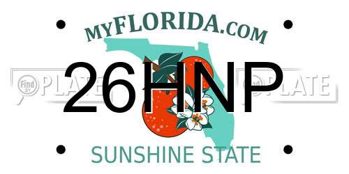 26HNP Florida License Plate