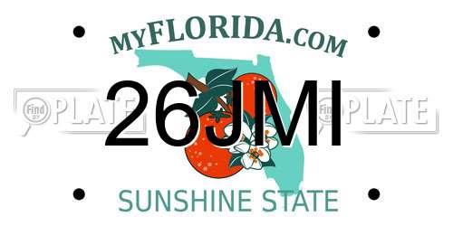 26JMI Florida License Plate