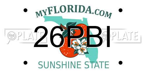 26PBI Florida License Plate