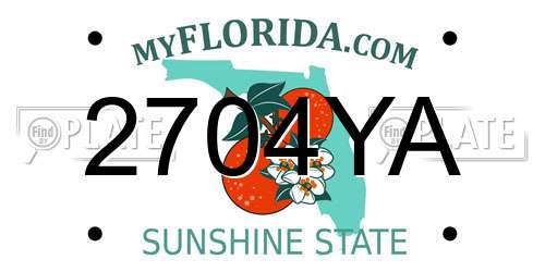 2704YA Florida License Plate