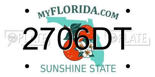 2706DT Florida License Plate