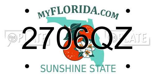 2706QZ Florida License Plate