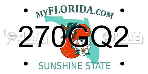 270GQ2 Florida License Plate