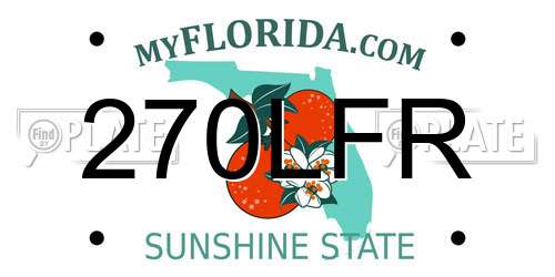 270LFR Florida License Plate