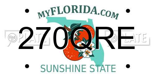270QRE Florida License Plate